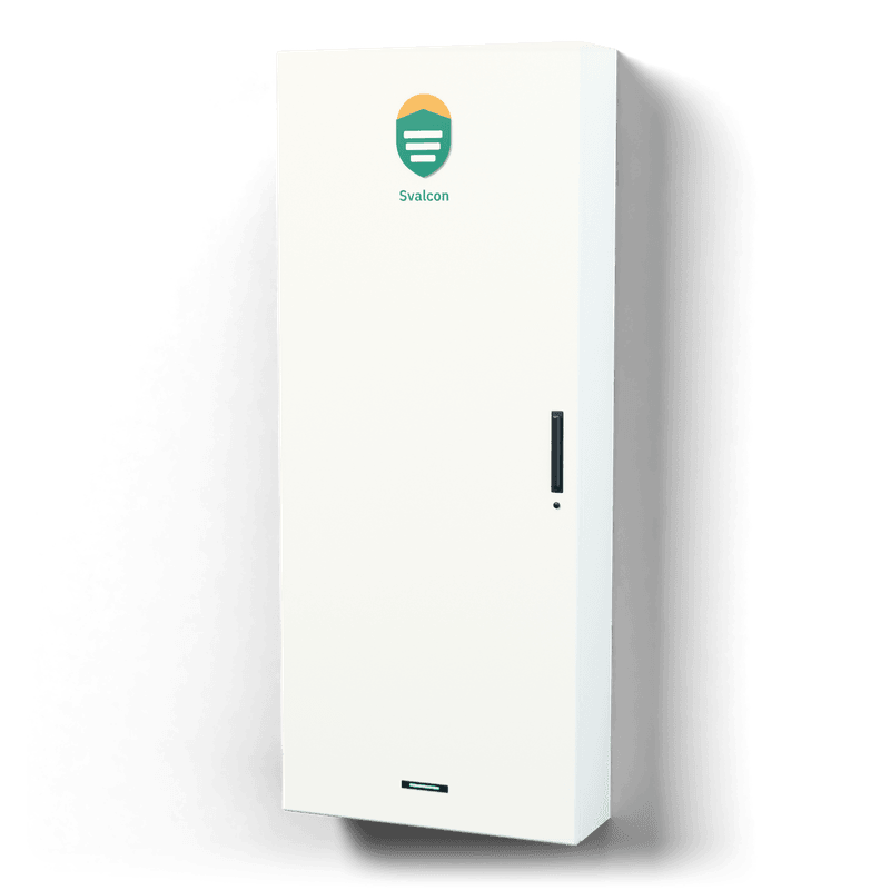 Hybrid consumer unit L — 3D visualisation, door closed, side view